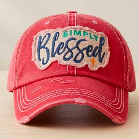 2/$30 Ladies Pink Simply Blessed Baseball Hat - Picture 3 of 9